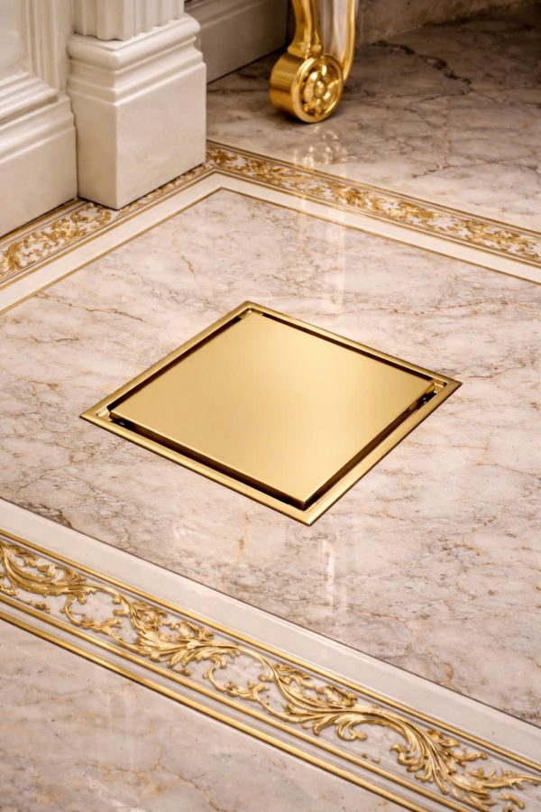 Ga Thoát Sàn Âm Vuông Vàng 06-2 - Mặt 11x11