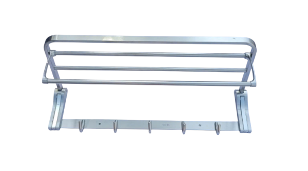 Giàn Khăn Inox Mờ Kèm Móc 304-1 (Hàng Đẹp)