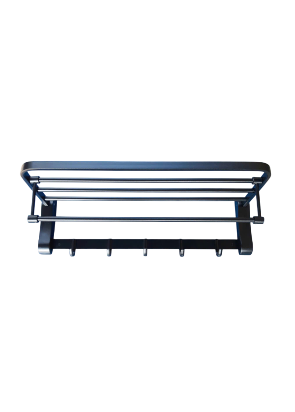 Giàn Khăn Đen Kèm Móc 910-2