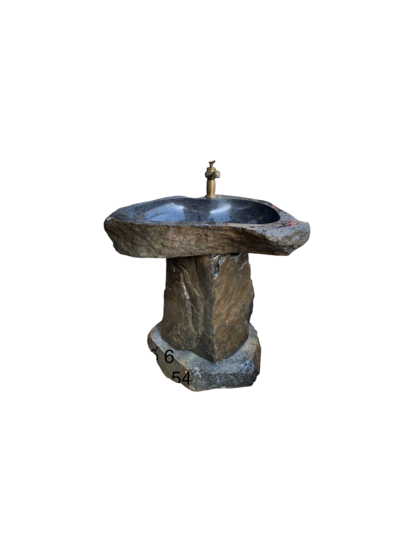 Chậu Chân Đá Cuội Nguyên Khối Mã 06