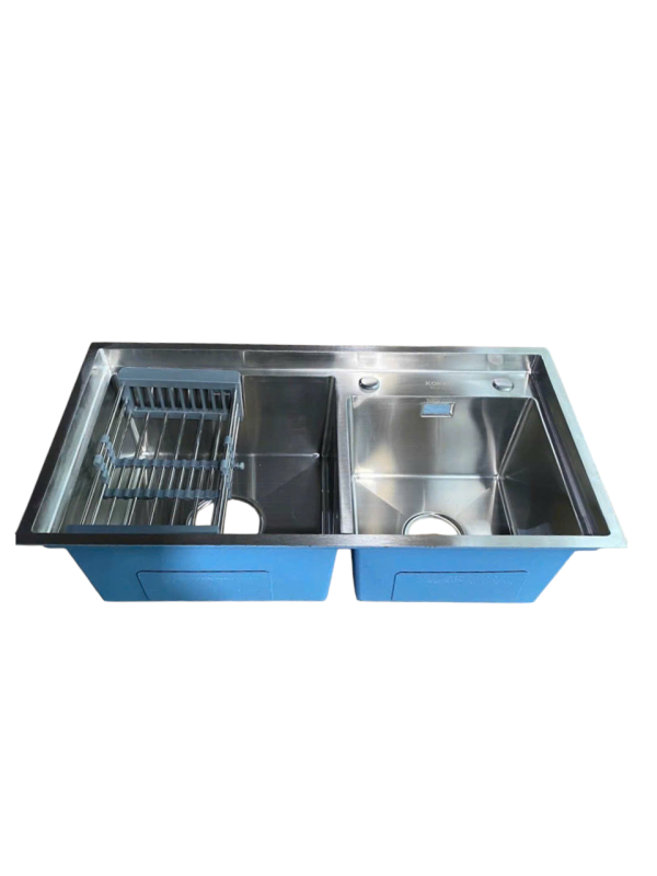 Chậu Rửa Bát 2 Hố Lệch - Có Gờ 8245-8