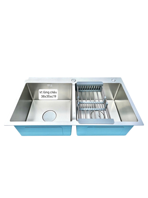 Chậu Rửa Bát 2 Hố Cân (Chống Xước) 8245-11