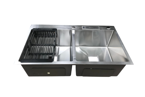 Chậu Rửa Bát Nhật Đúc Liền 2 Hố Cân 8348