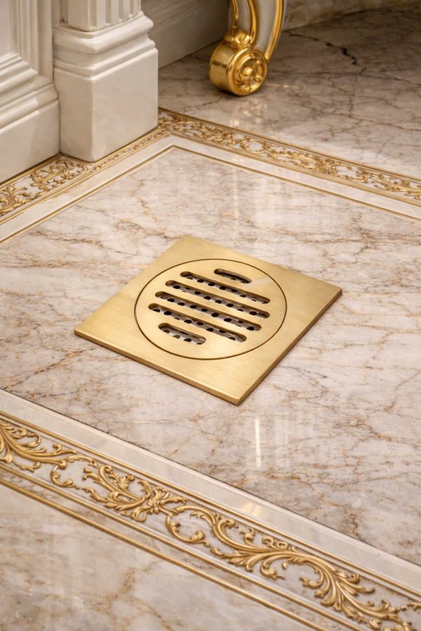 Ga Thoát Sàn Đồng Mạ Vàng - Mặt 12x12