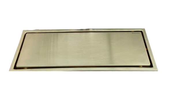 Ga Thoát Sàn Công Nghiệp 30x10 Mạ Vàng - Âm Lỗ Thoát Giữa