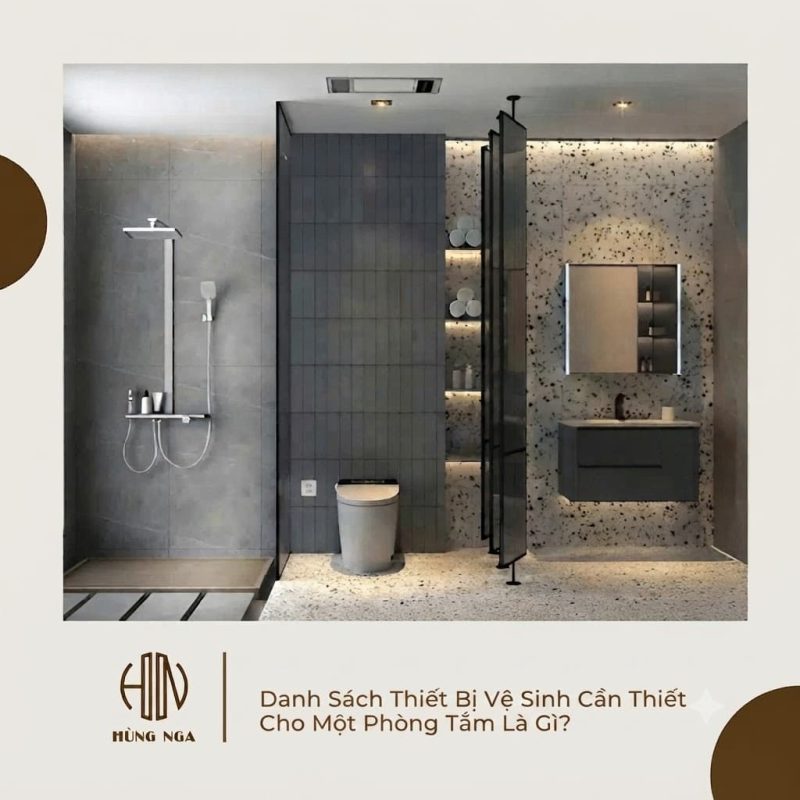 danh sách thiết bị vệ sinh cần thiết