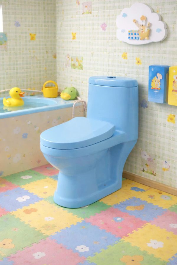 Bồn cầu trẻ em màu xanh biển 6664