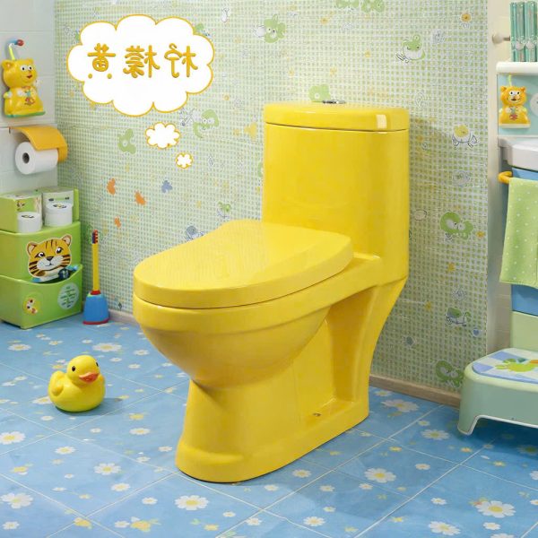 Bồn cầu trẻ em màu vàng 6667